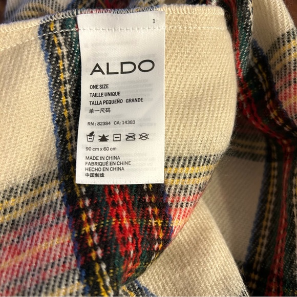 Plaid Fringe Eternity Scarf by Aldo - Picture 10 of 12